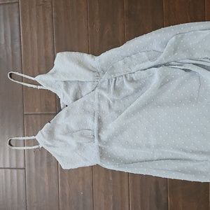 Lulus slate blue dress with ruffles NWT 3